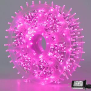 YEGUO Valentines Day Pink String Lights Indoor, 165ft 500 LED Christmas Lights Outdoor Waterproof, 8 Modes Clear Wire Fairy Light Plug in for Party Tree Wedding Xmas