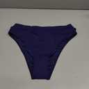 Daci Women V Cut Bikini Bottoms - Mid Waist Cheeky Swim Bottoms High Cut Bathing Suit Bottoms (Blue, M)