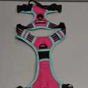 PHOEPET 2019 Upgraded No Pull Dog Harness, Reflective Adjustable Vest, with a Training Handle + 2 Metal Leash Hooks+ 3 Snap Buckles +4 Slide Buckles(L, Pink)