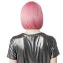 REECHO 11" Short Bob Wig with bangs Cosplay Synthetic Hair for White Black Women Color: Princess Pink
