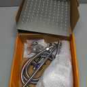 10 inch Rain Shower Head with Handheld Spray Stainless Steel, High Pressure Square Rainfall Showerhead Combo with 6 Handheld Sprayer, Detachable Shower Heads Waterfall Shower for Bathtub (Silver)