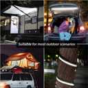 4FT 12V Led Light Strip Waterproof IP67, Dimmable Camping Awning Lights with 140 SMD 2835 LED Chips, Multi-Functional Use for RV, Car Tent, Camping, White/Warm White/Amber