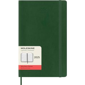 Moleskine Classic 12 Month 2025 Daily Planner, Soft Cover, Large (5" x 8.25"), Myrtle Green, 400 pages
