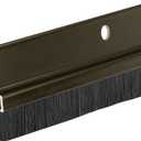 Randall Manufacturing Co., Inc | Door Sweeps  Aluminum & Brush | Brush Sweeps for Gaps Up to 1 | Brown Trim with Black Brush | 3 Feet | 3/4" Brush | Fill Gaps & Keep Unwanted Debris Out