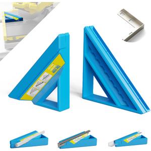 Tile Tool, Tile Edge Trim Cutting Tool for Installation, Precise 45-Degree Miter Cut Tile Trim Square Accessories for Pro and Beginner (1 Piece, Blue)