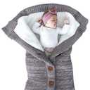 XMWEALTHY Unisex Infant Swaddle Blankets Soft Thick Fleece Knit Baby Girls Boys Stroller Wraps (Baby Grey1)