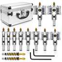 ASNOMY 12PCS TCT Hole Saw Kit for Hard Metal, 5/8"-2-1/8" Inch Tungsten Carbide Tipped Hole Cutter Set with Titanium-Plated Pilot Drill bit for Metal, Stainless Steel, Iron, Wood, Plastic