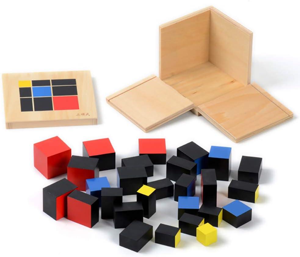 Montessori Trinomial Cube Montessori Math Toys Sensorial Materials for Toddlers Kids
