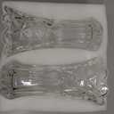 Dicunoy Set of 2 Glass Flower Vase, 9.5" Large Clear Flower Vases for Centerpieces, Modern Crystal Rose Vase, Heavy Duty Tall Cylinder Flared Vase with Heavy Base for Home, Living Room, Office