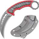 Gtk112 Claw knife,Fixed Blade Knife,D2 Steel Blade +G10 Handle Outdoor Camping Hunting Survival Knives,EDC Tool Knifes with Kydex Sheath
(Red)