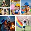 Windproof Lightweight Baby Sun Hat UPF 50+ Bucket Hat with Wide Brim, Beach Hat Boys Girls with Adjustable Strap (2-7 Years, Beige)