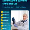 Arch Support Shoe Inserts, Hollow Structural Shock Absorbing, Orthotics Cushioning Shoe Insoles for Relieve Plantar Fasciitis, Achilles Tendonitis, Flat Feet, High Arch (M)