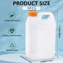 3 Pcs 1 Gallon Plastic Jugs, Gallon Water Jug for Water Storage Containers 1 Gallon Jug For Water Sauces Soaps Detergents Liquids Cleaning Solutions, Ideal for Home, Camping, and Outdoor Activities