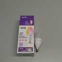 WiZ Connected 40W B12 Smart Candle-shape, E12 base, Full Color, Dimmable, 1-Pack, Indoor, Connect to Wi-Fi, Control Voice or App + Activate with Motion, Matter Compatible