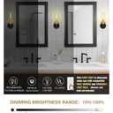 Emak Black and Gold Sconces Wall Decor Set of 2, Bathroom Vanity Light with Clear Glass Shade, Modern Wall Sconce for Bathroom, Bedroom, Living Room, Hallway, WS085-BKBGD-2PK, Black Gold & Clear Glass, 13 inch - 2PC