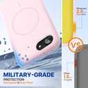 Miracase Magnetic for iPhone 17e Case & iPhone 16e Case, [Soft Anti-Scratch Microfiber Lining], Compatible with MagSafe, Silicone Shockproof Protection Phone Case for iPhone 17e/16e, Sand Pink