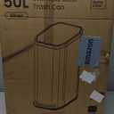 Home Zone Living 13 Gallon Slim Kitchen Trash Can with CleanAura Odor Control, Stainless Steel, Silver, 50 Liters