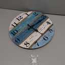 CHYLIN Wall Clock Beach Decor 12 Inch Coastal Nautical Ocean Clocks for Living Room, Silent Non Ticking Wall Clocks Battery Operated Decorative for Kitchen,Bedroom,Bathroom,Home (Blue)