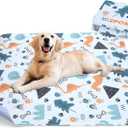 FURTIME Washable Pee Pads for Dogs, 2 Pack Large 34"x36" Super Absorbent Reusable Puppy Pads, 100% Waterproof Non-Slip, Whelping Dog Playpen Crate Mat for Potty