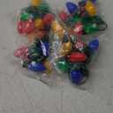 Windy City Novelties 4 Pack LED Light Up Christmas Bulb Necklace with 6 Dynamic Light Modes