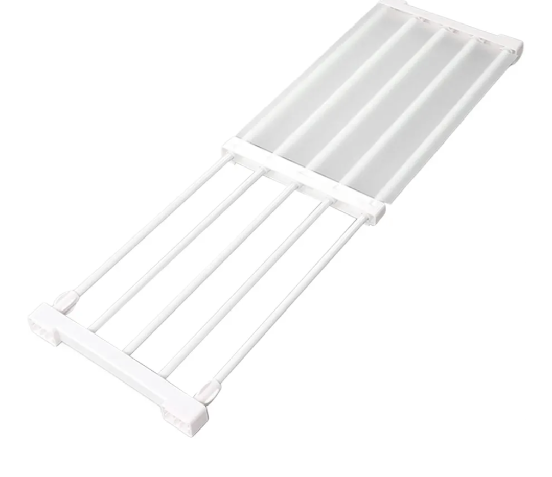 Yunir Closet Hanging Rod with Expandable, Closet Shelf with Hanging Rod Made of Premium PP and Steel Tube, Closet Rod can be Used As a Shoe Rack, for Book Rack, for Rack (50‑80cm /