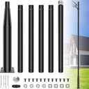 CEDIO Solar Street Lights Pole 20ft Tall, Street Light Installation Pole, Outdoor Street Lamp Post with Base, Solar Street Light Accessory for Backyard, Street, Patio, Exterior House (20FT)
