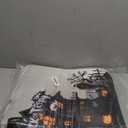 AZHM Halloween Shower Curtain Sets Haunted House Pumpkin Shower Curtains with 12 Hooks, Bathroom Decor Sets with Curtain and Rugs