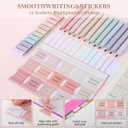 Bible Cover for Women Bible Case, Carrying Bag with 12 Highlighters and Index Bible Study Supplies journaling kit Mothers Day Christian Gifts for Women (Pink)