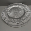 XLEUDTER 10 Pack Silver Charger Plates, Reef Plate Chargers for Dinner Plate, 13'' Round Plastic Table Chargers for Wedding, Party, Event, Dinner, Table Setting, Tabletop Decor