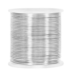Aluminum Wire, 16 Gauge 164 Feet Bendable Metal Wire with Spool for Craft Jewelry Making (Silver)