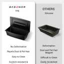 BASENOR 2PCS 2026 Tesla Model Y Juniper Under Seat Storage Box, Hidden Organizer Tray [No-Slip] with Dust Lid, Underseat Storage for 2025 2026 Model Y Juniper