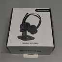 Wireless Headset with Mic for Work(Upgrade Volume Knob & Charging Indicator), Bluetooth Headset with Microphone for PC, with Noise Cancelling/Mute/USB for Call Center/Office/Home/Computer/Teams/Zoom (Black)