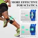 Oyakin Sciatica Pain Relief Devices Brace, Sciatic Nerve Knee Brace with Dual Adjustable Pressure Pads Targeted Compression, Sciatic Ease Calf Brace for Lower Back Pain Relief, Fits for Men and Women (Black)