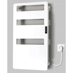 Towel Warmer for Bathroom, Electric Heated Towel Rack for Bathroom, Wall Mounted Graphene Towel Dryer with Intelligent Touch Screen Timer, Towel Heater- Stylish & Energy-Saving (Luxury)