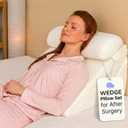 Wedge Pillow Set for After Surgery Adjustable Headrest - Solid Memory Foam Incline System for Shoulder, Acid Reflux, Post Surgery & Sleep Apnea - Breathable Cover - Home Medical, Large
