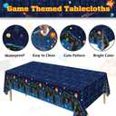 229 Pcs Video Game Decorations Game Birthday Party Supplies Video Game Decorations Tableware Set Include Plates Banner and Tablecloth for Game on Birthday Decorations Kids Serves 20 Guests