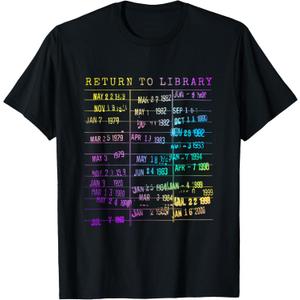 Rainbow Reading T-Shirt, Navy, L