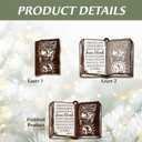 4 x Bible Verse & Jesus Book Wooden Ornament  Christian Christmas Tree Decoration with Jesus Christ & 1 John 2:1-2 Scripture  Religious Faith Ornament & Inspirational Gift