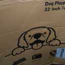 Dog Playpen Portable Outdoor Dog Fence, Dog Playpen for Large/Medium/Small Dogs, Dog Fences for The Yard with Doors Foldable Metal, 16 Panels, 32 inch