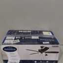 52 Inch Black Flush Mount Ceiling Fan with Light, 3CCT Dimmable LED, 6-Speed Remote Control, Reversible Motor,Quiet Low Profile Energy-Efficient for Bedroom & Living Room,ETL Listed