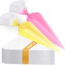 Volokitx 200-Pack 12 Inch Piping Bags, Disposable Icing Bag, Tipless Piping Bags for Royal Icing, Anti-Burst Pastry Bags for Cake, Pastry & Cookie Decorating