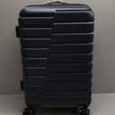Coolife Luggage Suitcase Carry on Hardside PC+ABS Spinner TSA Lock Telescopic Handle (Teal blue)