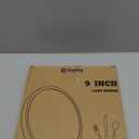 Turntable Vanity Tray 9 Inch for Perfume Candle, Bamboo Kitchen Sink Countertop Organizer for Keep Glass, Sponge and Soap Bathroom Countertop Organizer White (9" x 9" x 1.5")