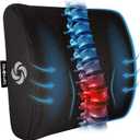 Samsonite Ergonomic Lumbar Support Pillow for Office Chair, Gaming Chair, or Car, Memory Foam Cushion with Breathable Ventilated Mesh and Adjustable Straps for Long Lasting Back Support