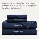 Bedsure Full Size Bed Sheets - 4 Pieces Soft Full Sheet Set - Breathable & Cooling - Hotel Luxury - Easy Care Polyester Microfiber Bedding for Women, Men, Navy