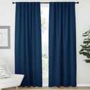 NICETOWN Blackout Curtain Panels Window Draperies - (Moroccan Blue Color) 52x84 inch, 2 Pieces, Insulating Room Darkening Blackout Drapes for Bedroom