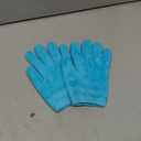 NatraCure Moisturizing Gel Gloves - (for Dry, Cracked Skin, Aging Hands, Cuticles, Eczema, After Hand Washing, Instead of Overnight Sleeping Gloves, Lotion, Cream) - Color: Aqua