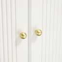Lardmon 10 Pack Brushed Gold Cabinet Knobs Drawer Knobs 1 Inch(25mm) Diameter Modern Single Hole Cabinet Pulls Solid Kitchen Knobs Cabinet Handles Heavy Duty Kitchen Hardware for Dresser