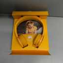 BuddyPhones Explore Plus | Foldable Kids Wired Headphones, Built-in Audio Sharing Cable with in-Line Mic - SafeAudio Volume-Limiting for Kindle, iPad, iPhone, or Android (Sun Yellow)