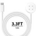 Magnetic 20W Fast Wall Magnetics Charger for Google Pixel Watch 3/2 Smartwatch Charger, Compatibility Google Fitbit Sense/Sense 2/Versa 3/Versa 4/Ace LTE Smartwatch Magnetic Fast Charging Cable 3.3FT